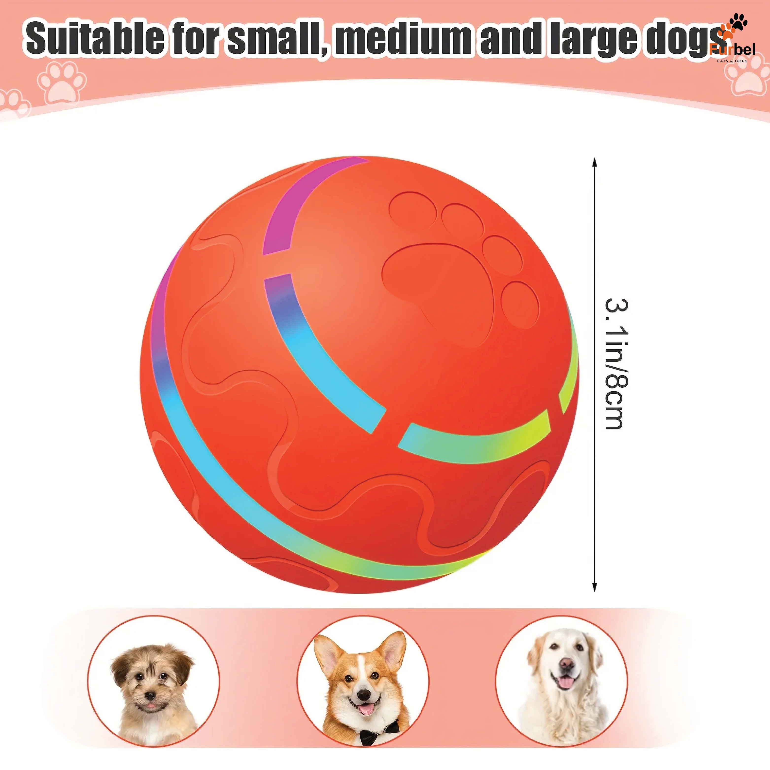 Interactive LED Ball For Dogs And Cats