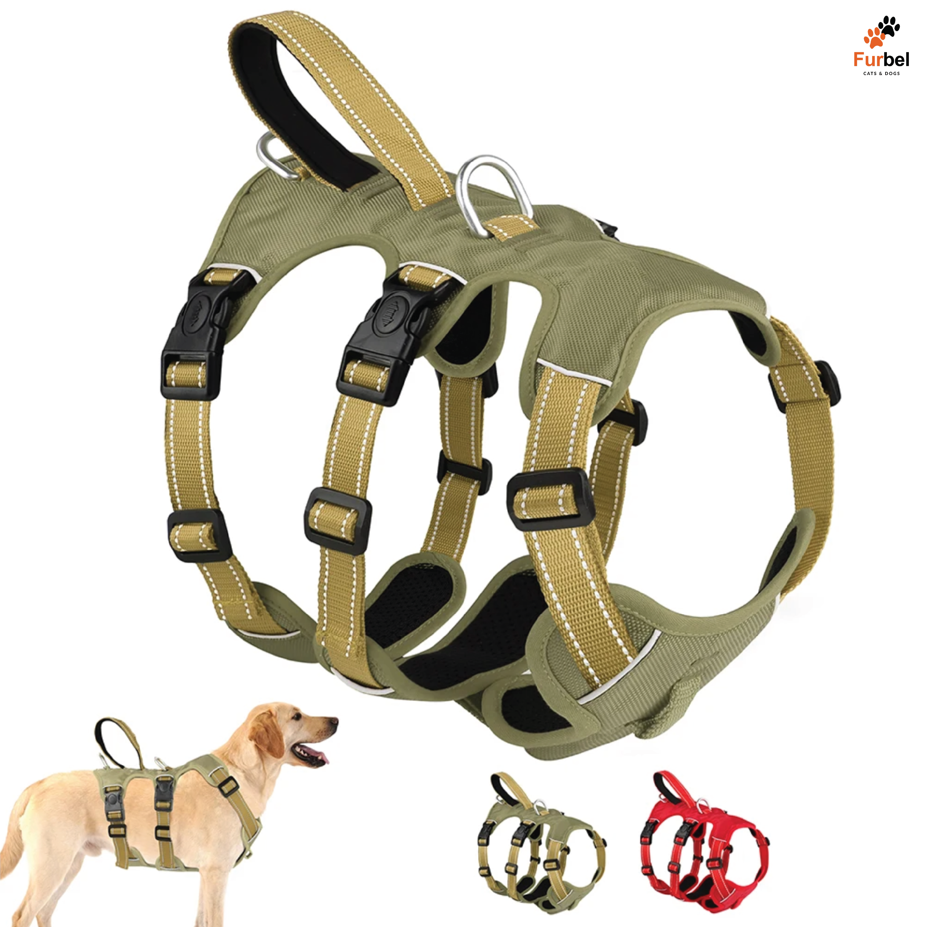Waterproof Reflective Harness For Dogs