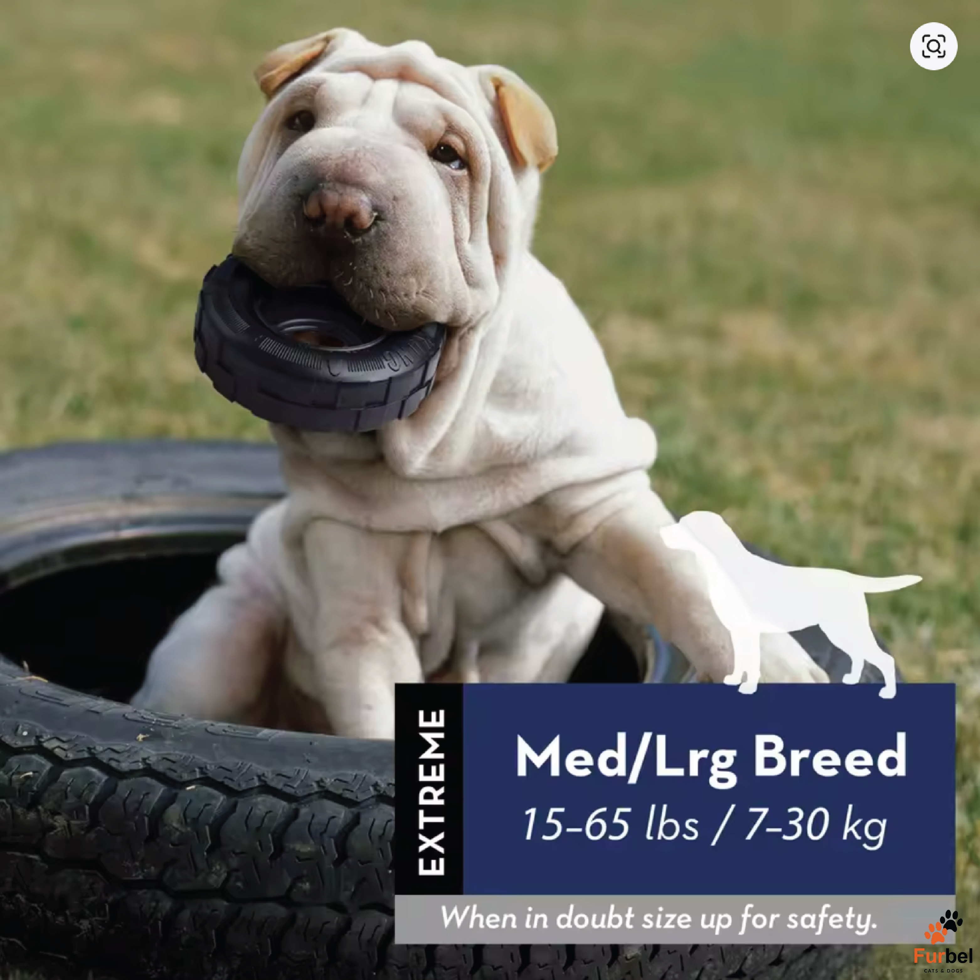 Kong Extreme Tires Natural Rubber Dog Toy