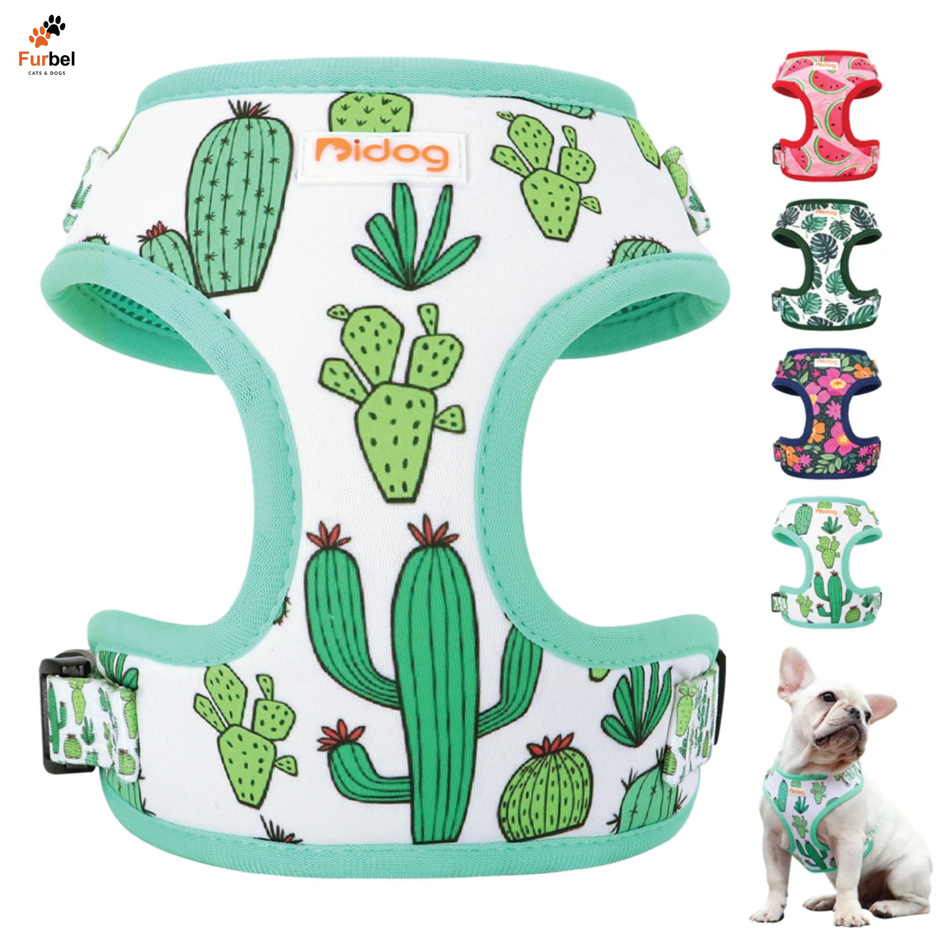 Bright Print Padded Harness For Dogs