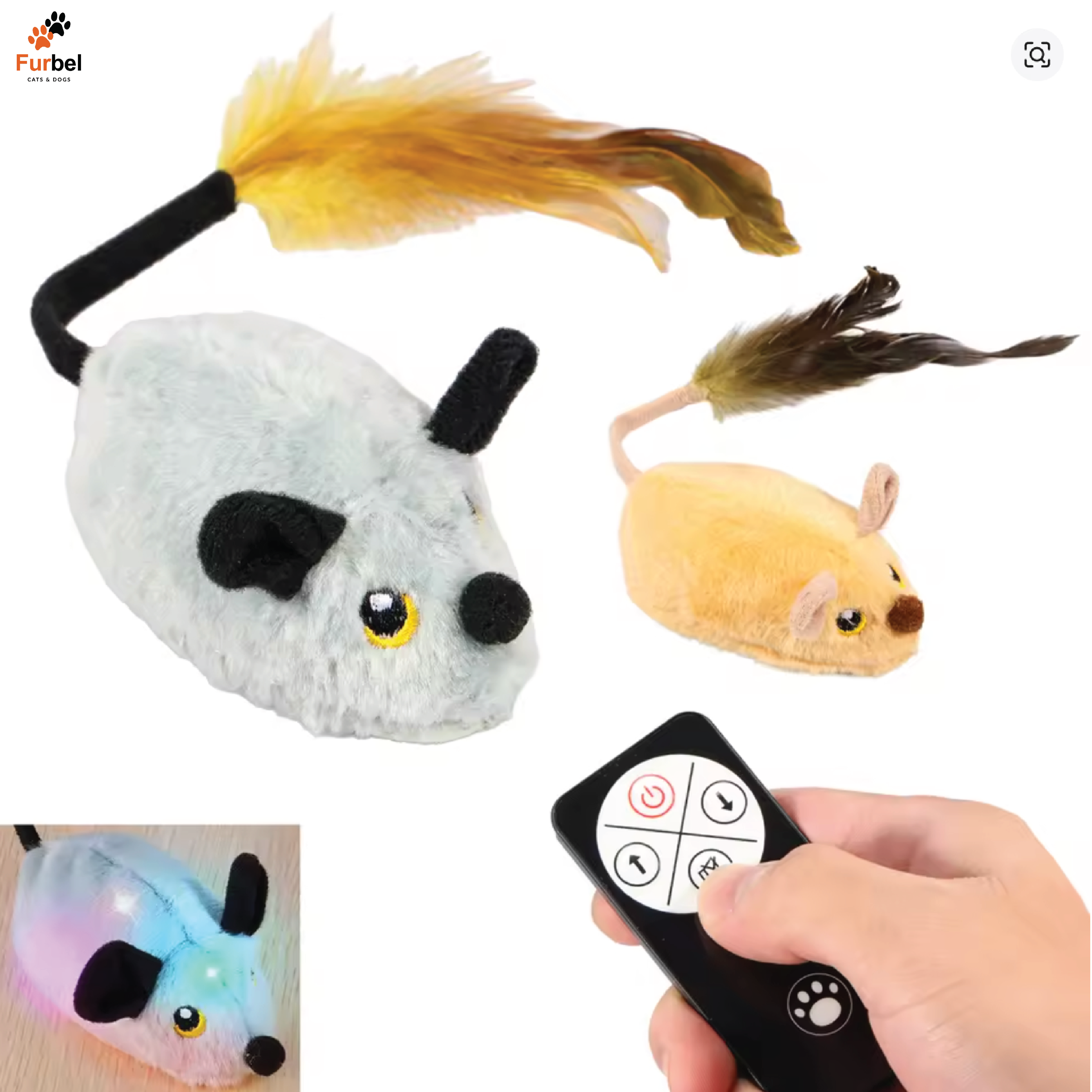 Interactive LED Mouse Cat Toy