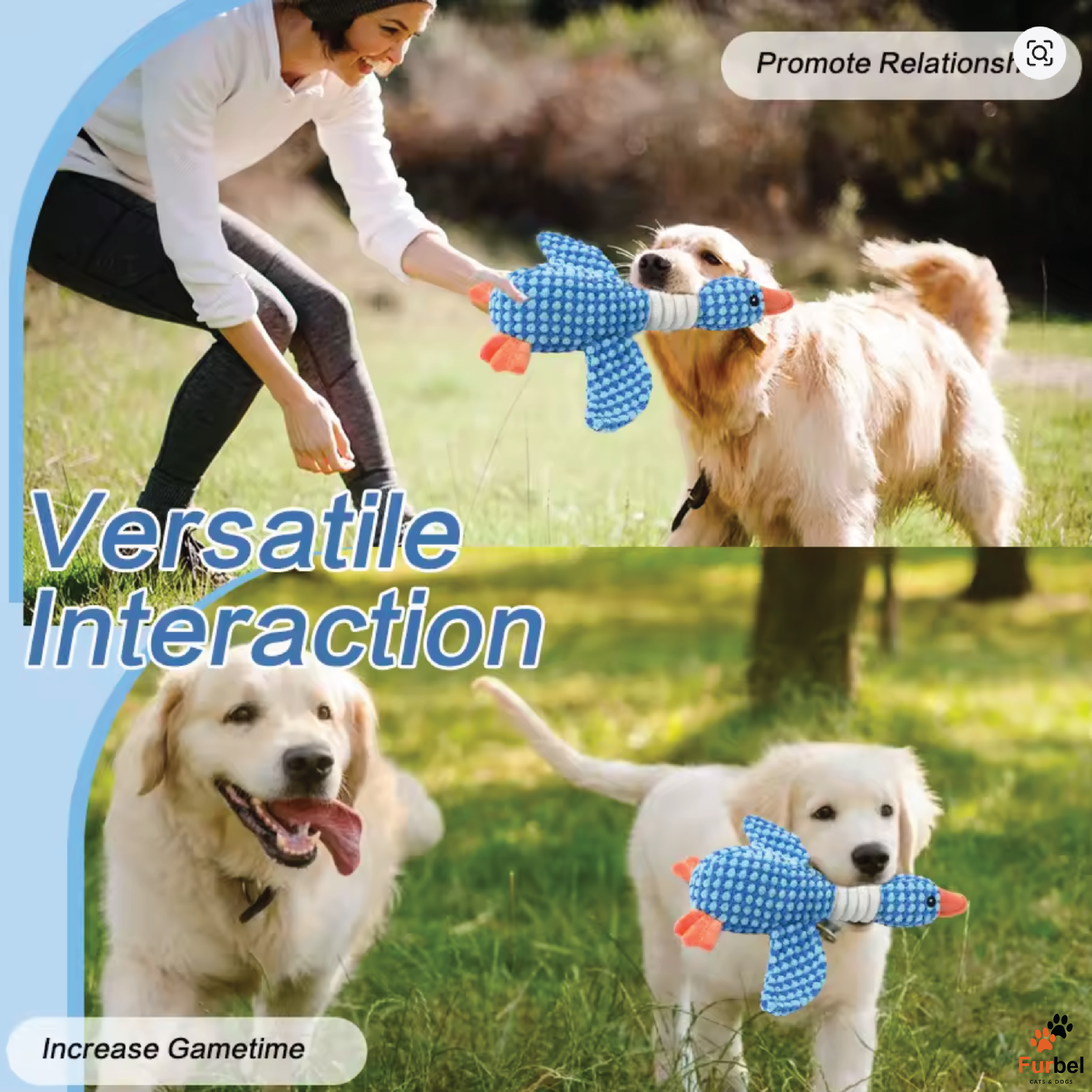 Plush Squeaky Duck Dog Toy