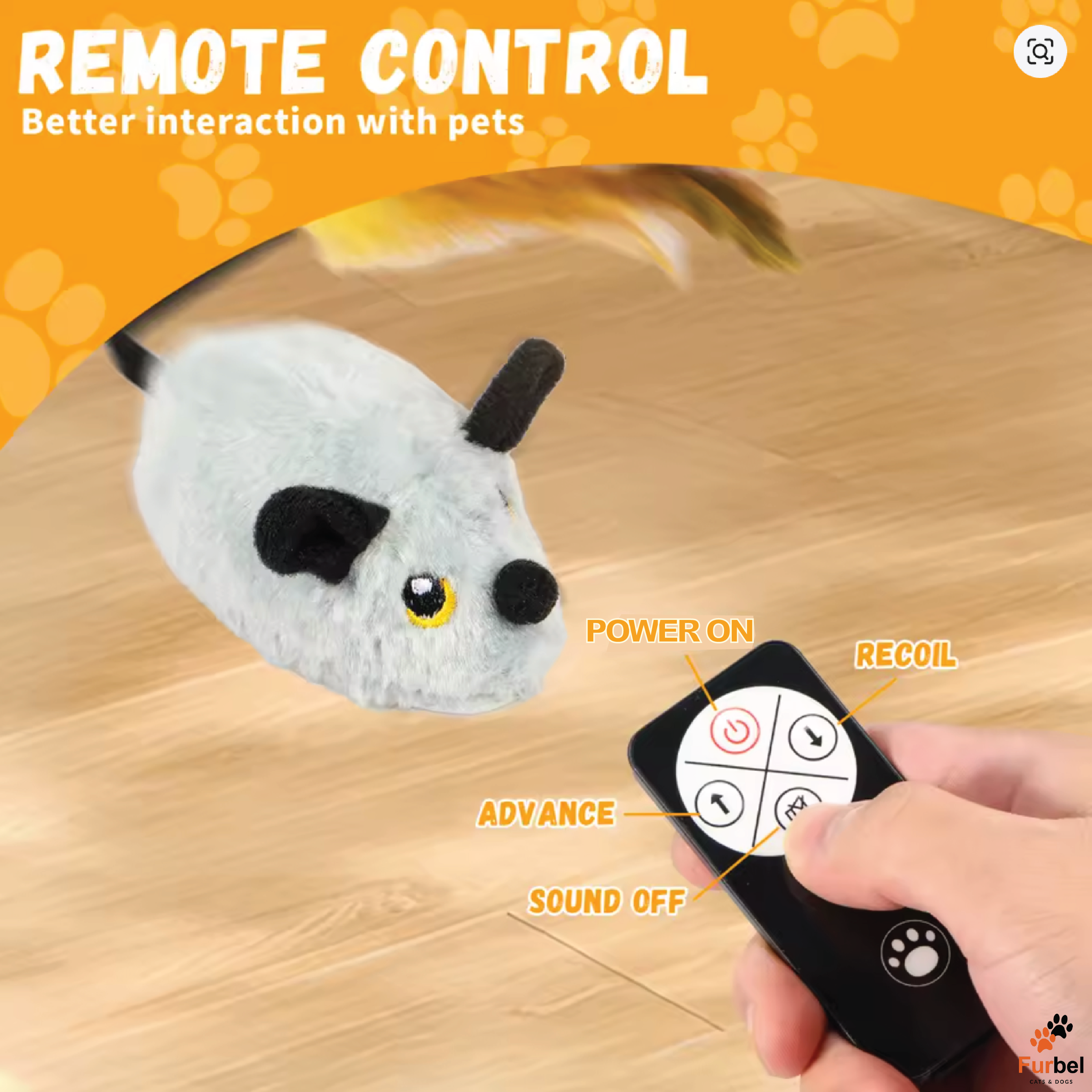 Interactive LED Mouse Cat Toy