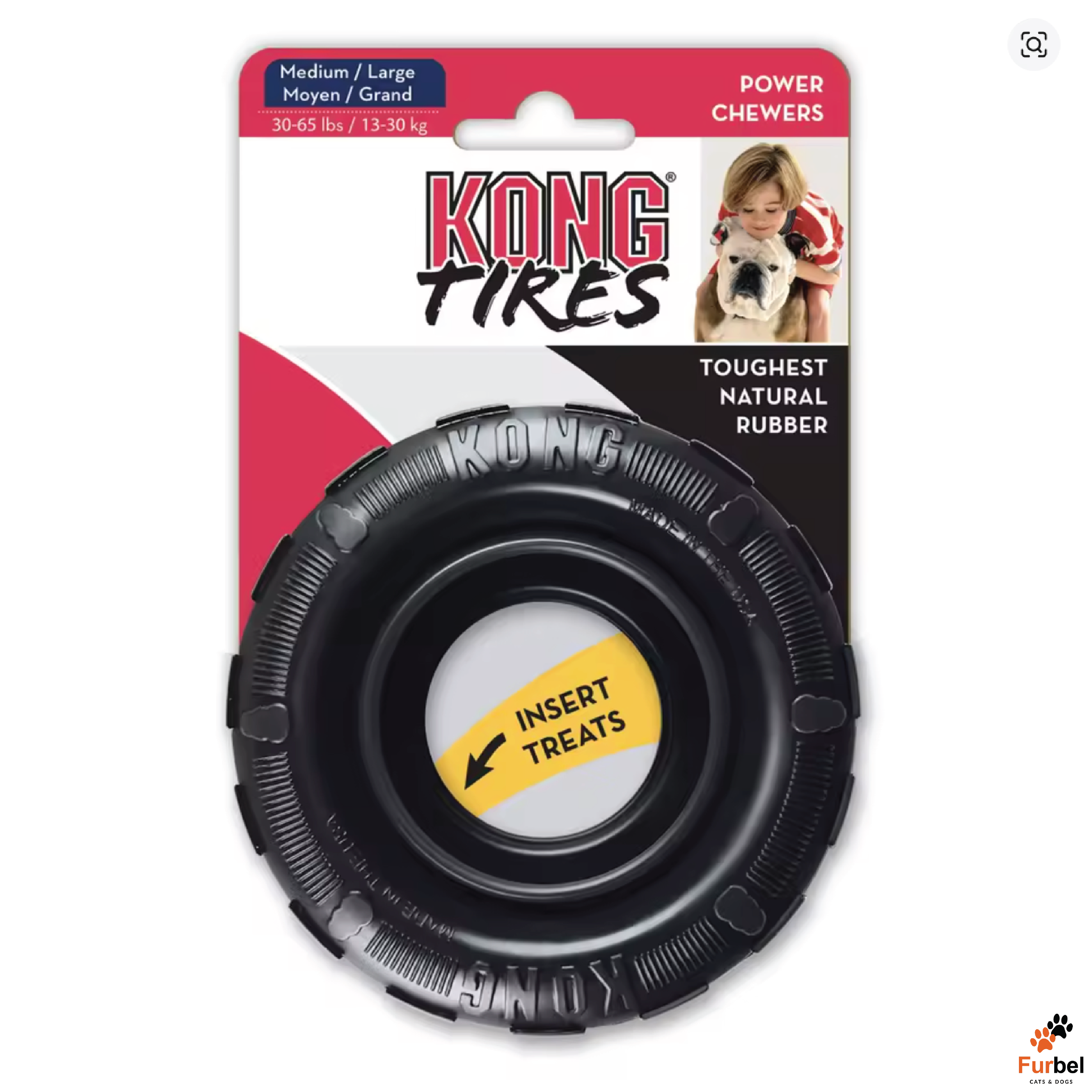 Kong Extreme Tires Natural Rubber Dog Toy