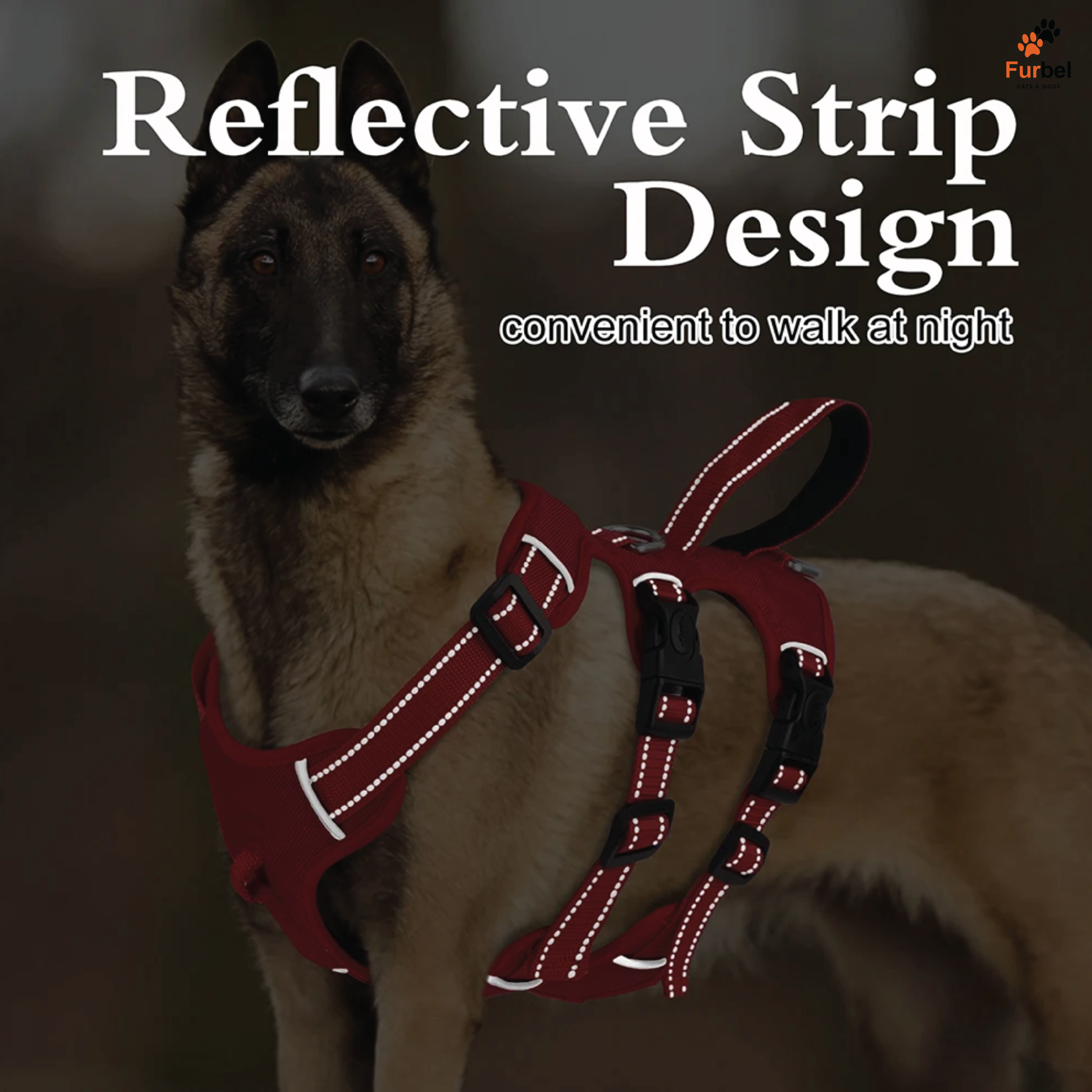Waterproof Reflective Harness For Dogs
