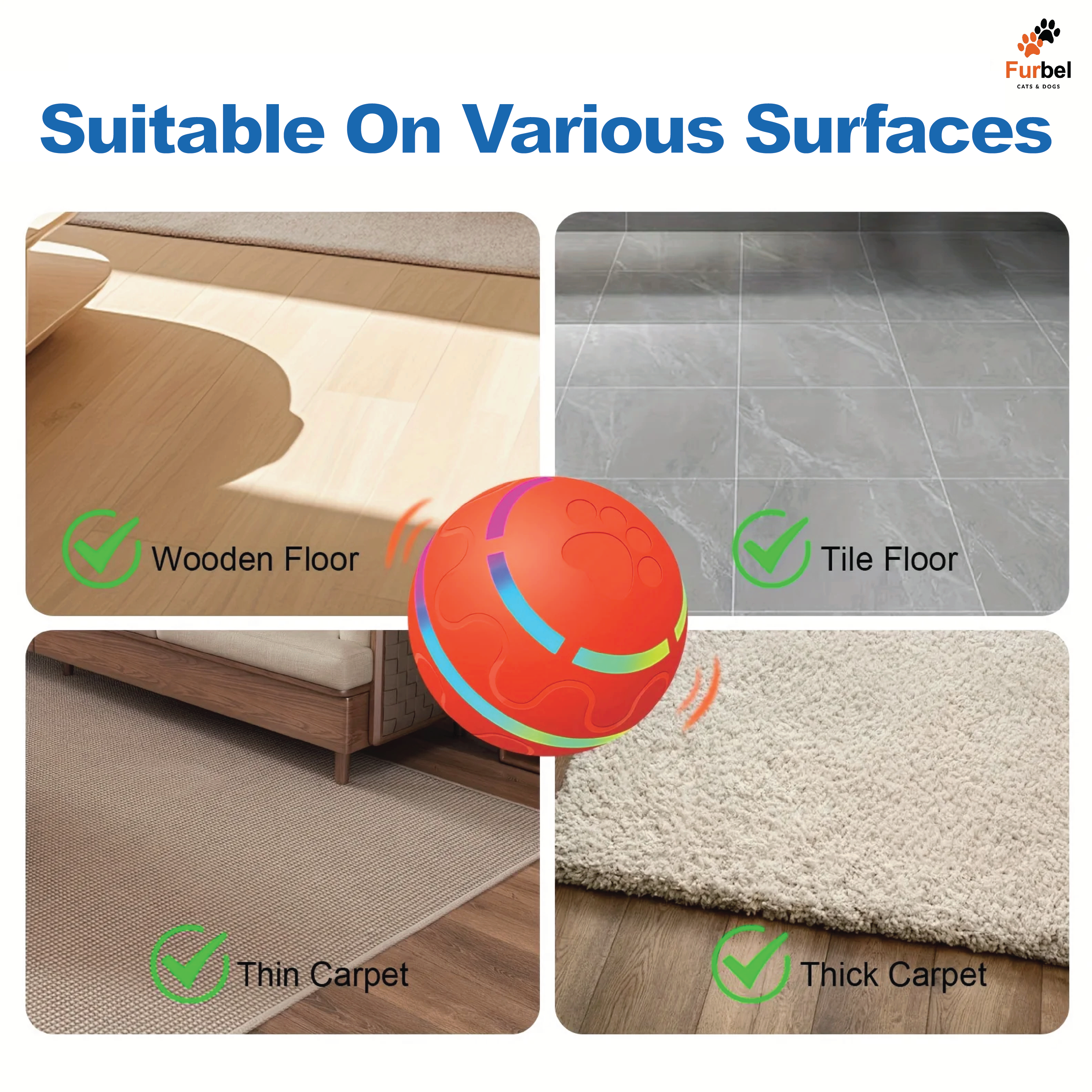 Interactive LED Ball For Dogs And Cats