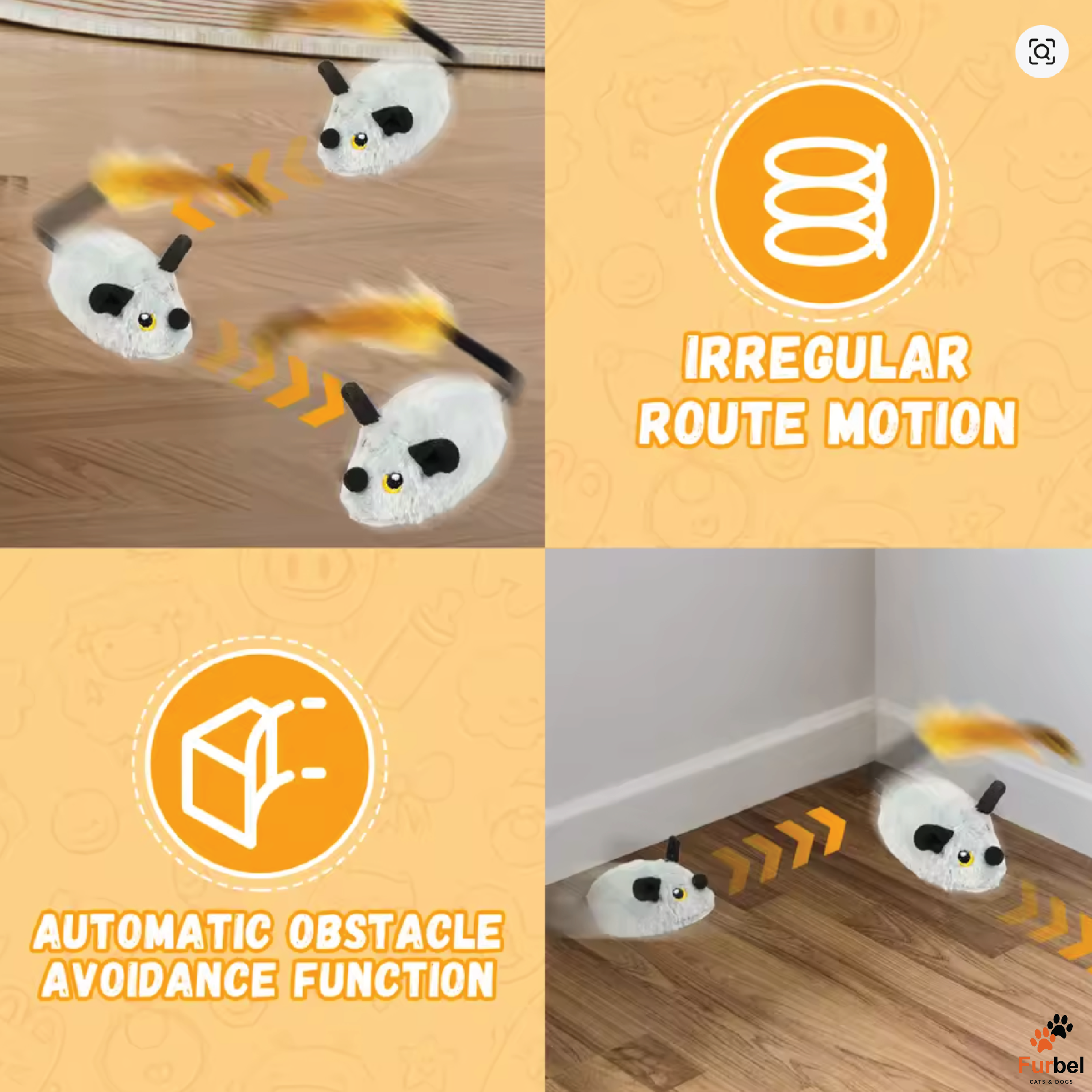 Interactive LED Mouse Cat Toy