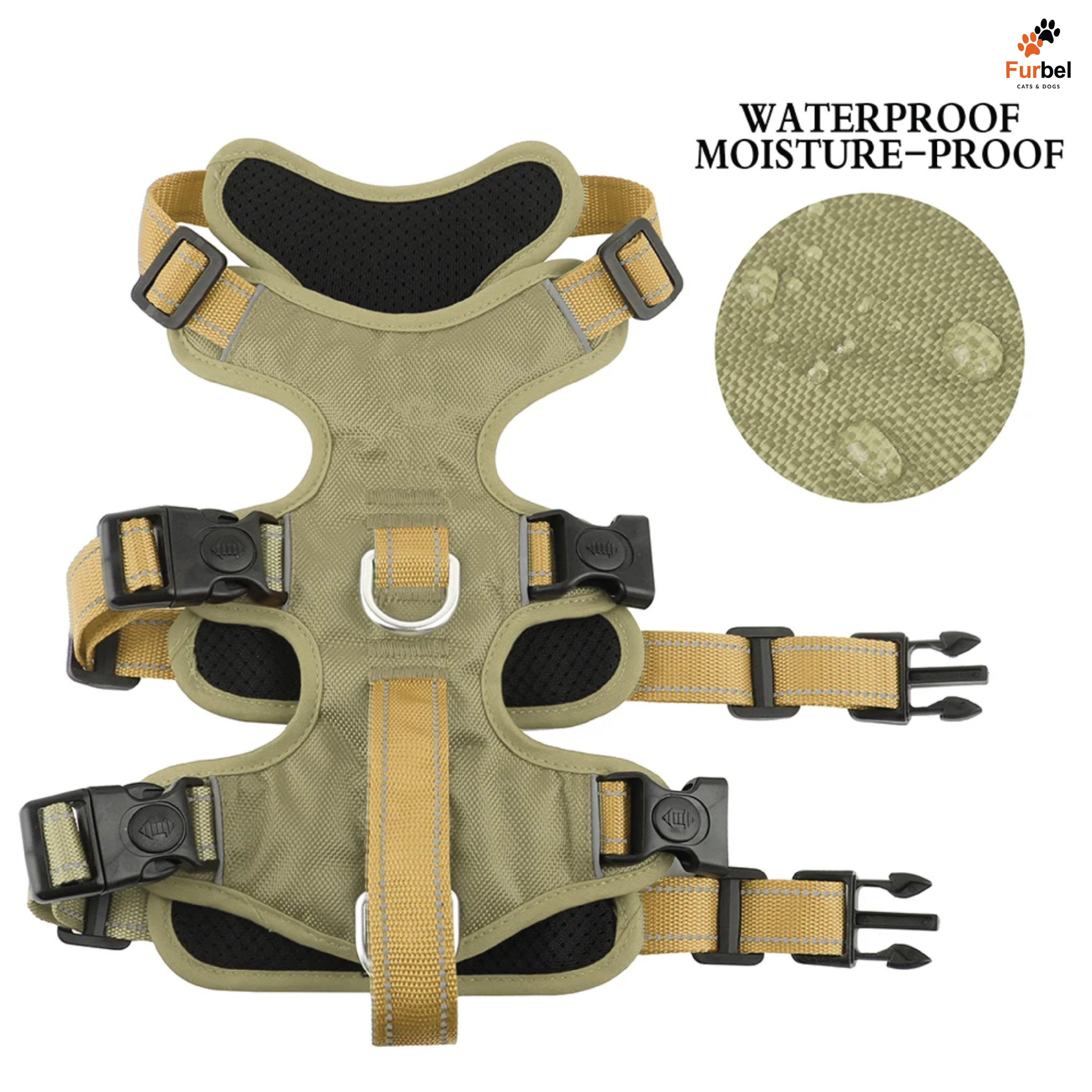 Waterproof Reflective Harness For Dogs