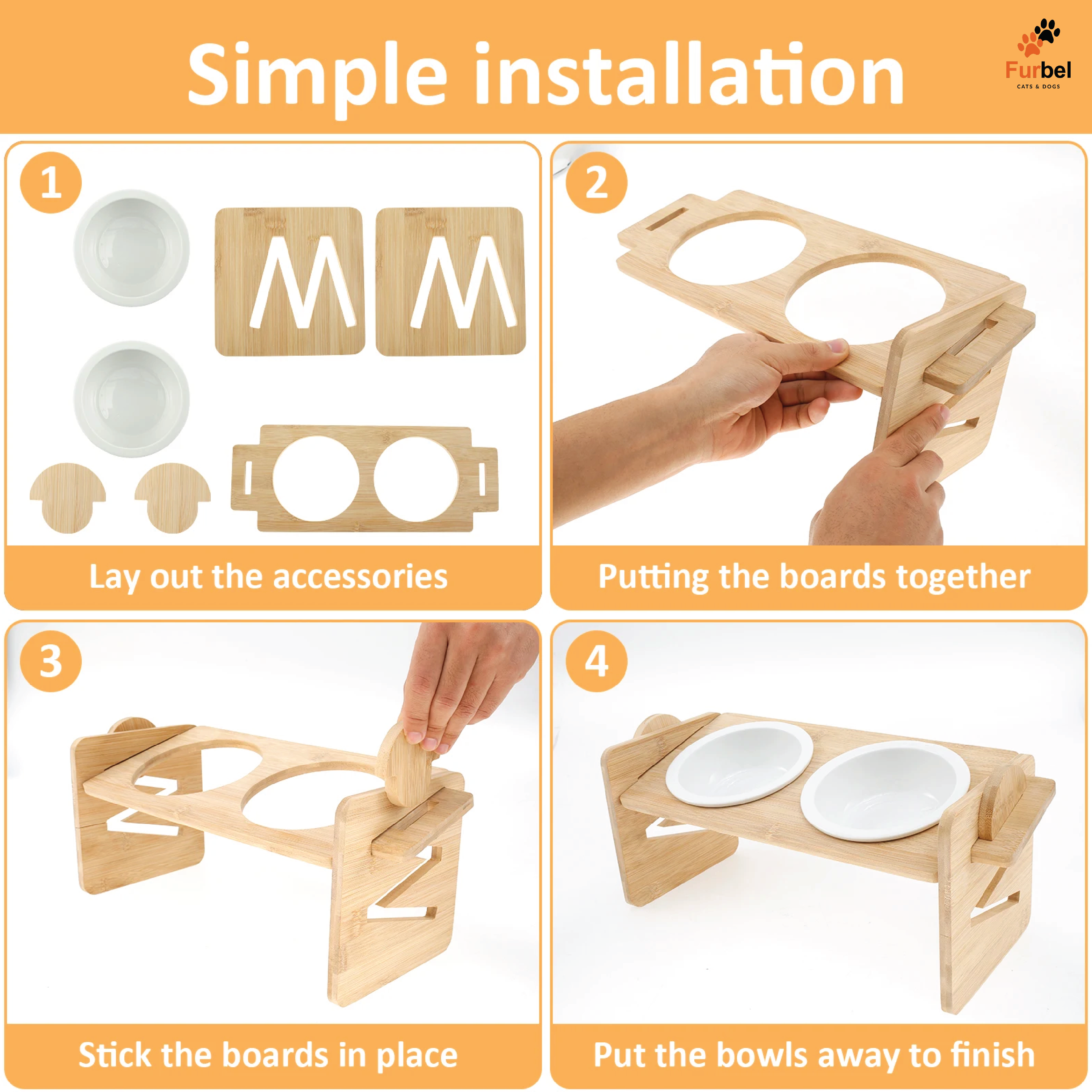 Adjustable Elevated Bowls For Cats And Dogs